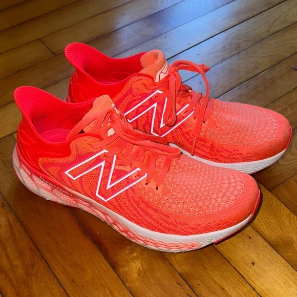 New Balance Fresh Foam Neon Orange Running Shoes - Picture 1 of 6